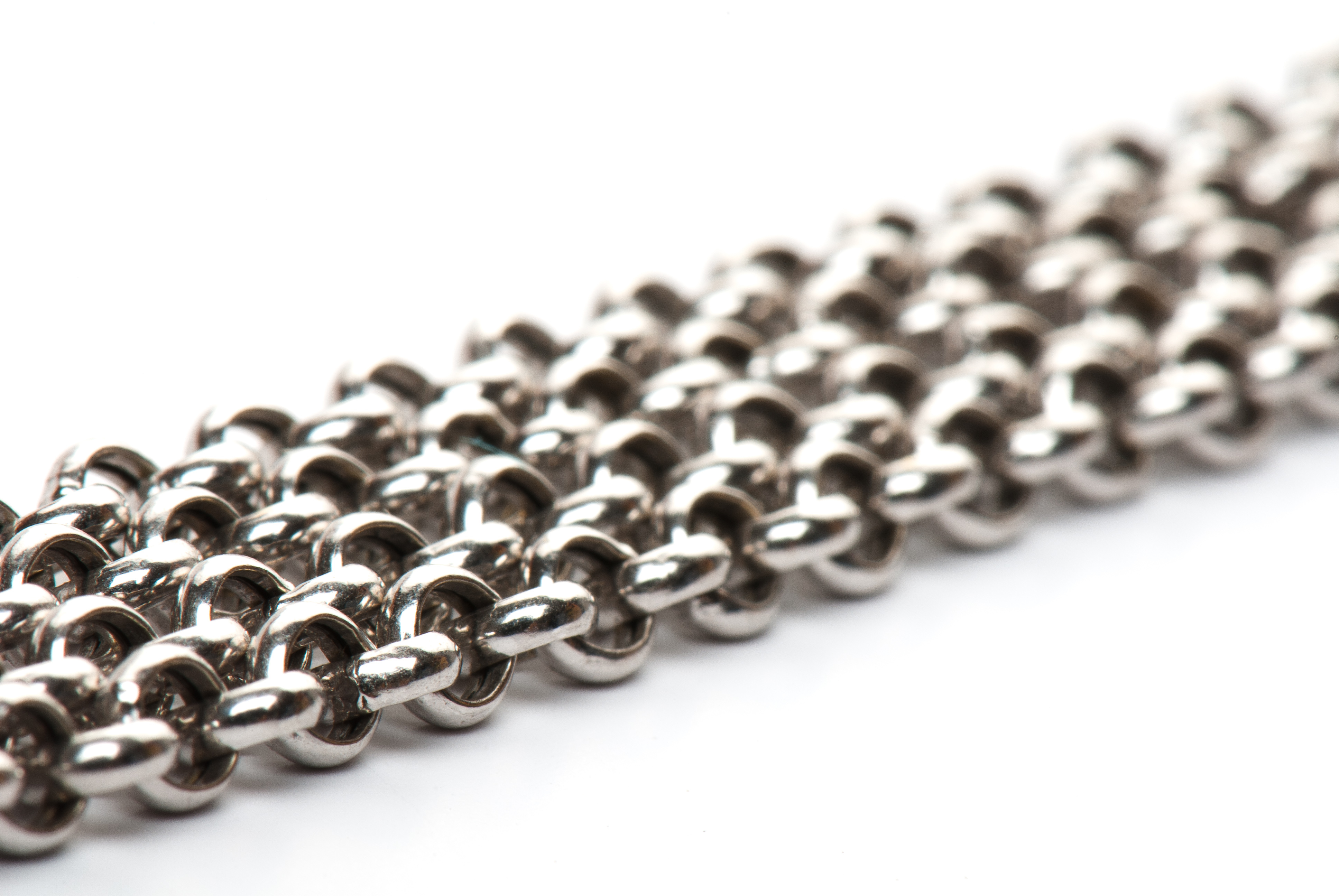 Gold chain necklace close-up